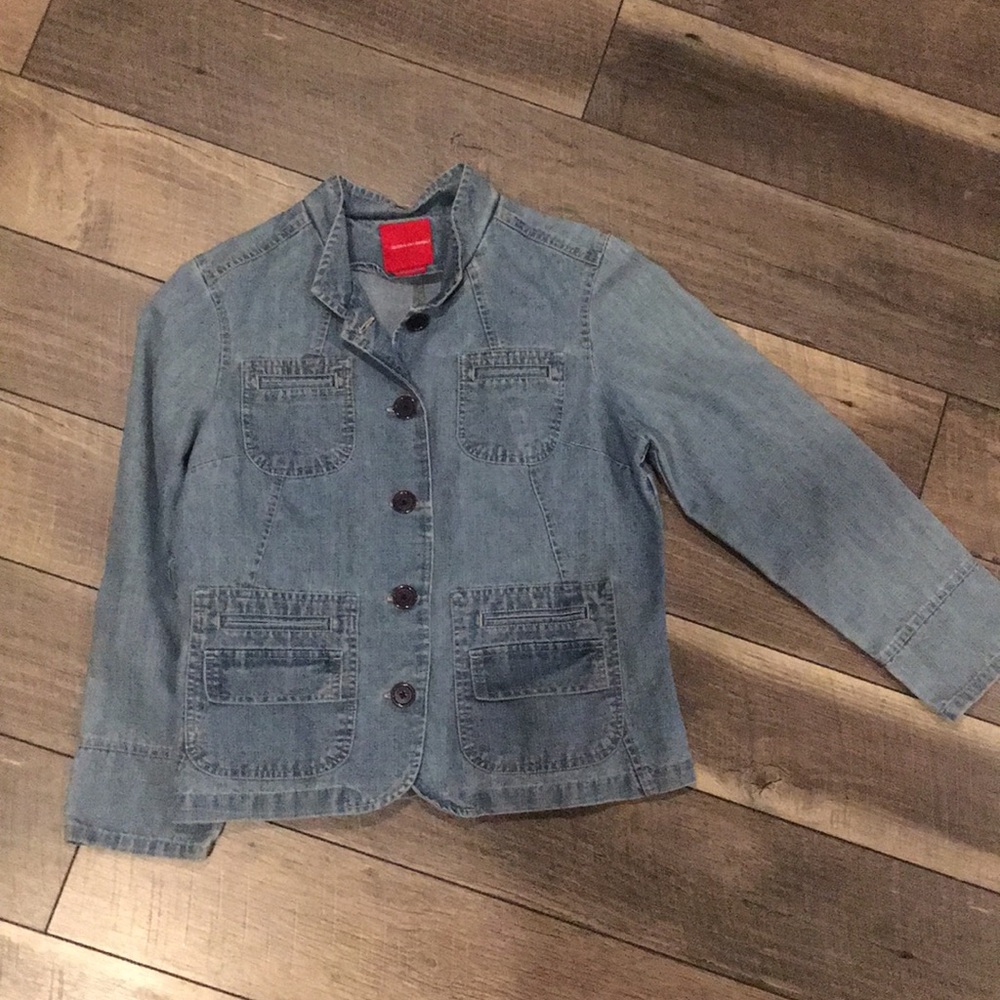 GLORIA VANDERBILT Lightweight Jean Jacket Blazer